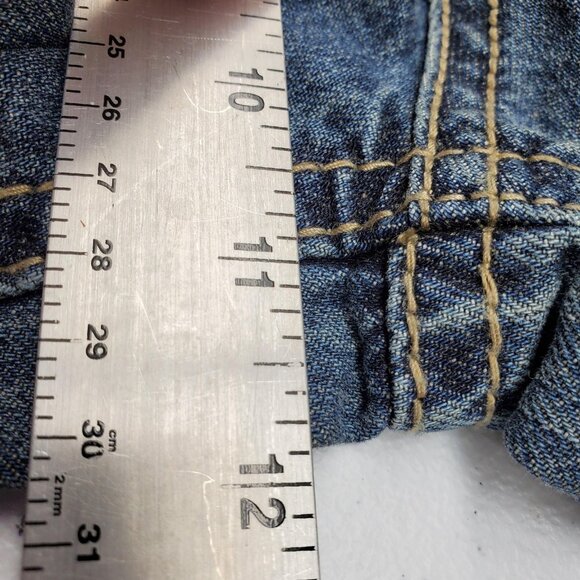 Cowboy Legend Jeans Womens Size 18 Blue Straight Leg Embroidered Pockets Western - Picture 14 of 15